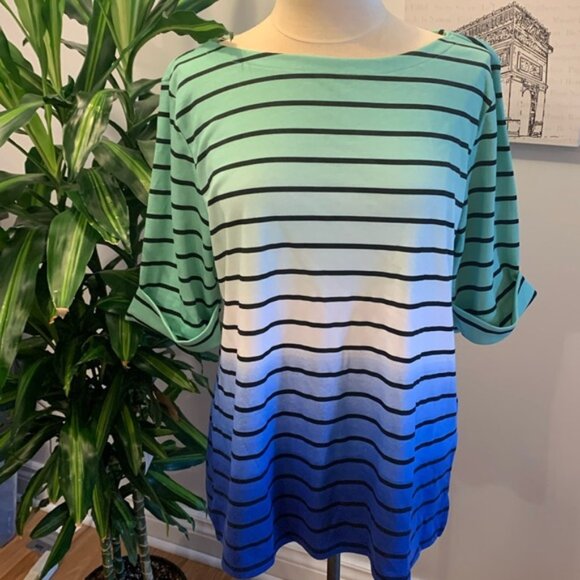 Katen Scott Striped Ombre Tee - Picture 1 of 8